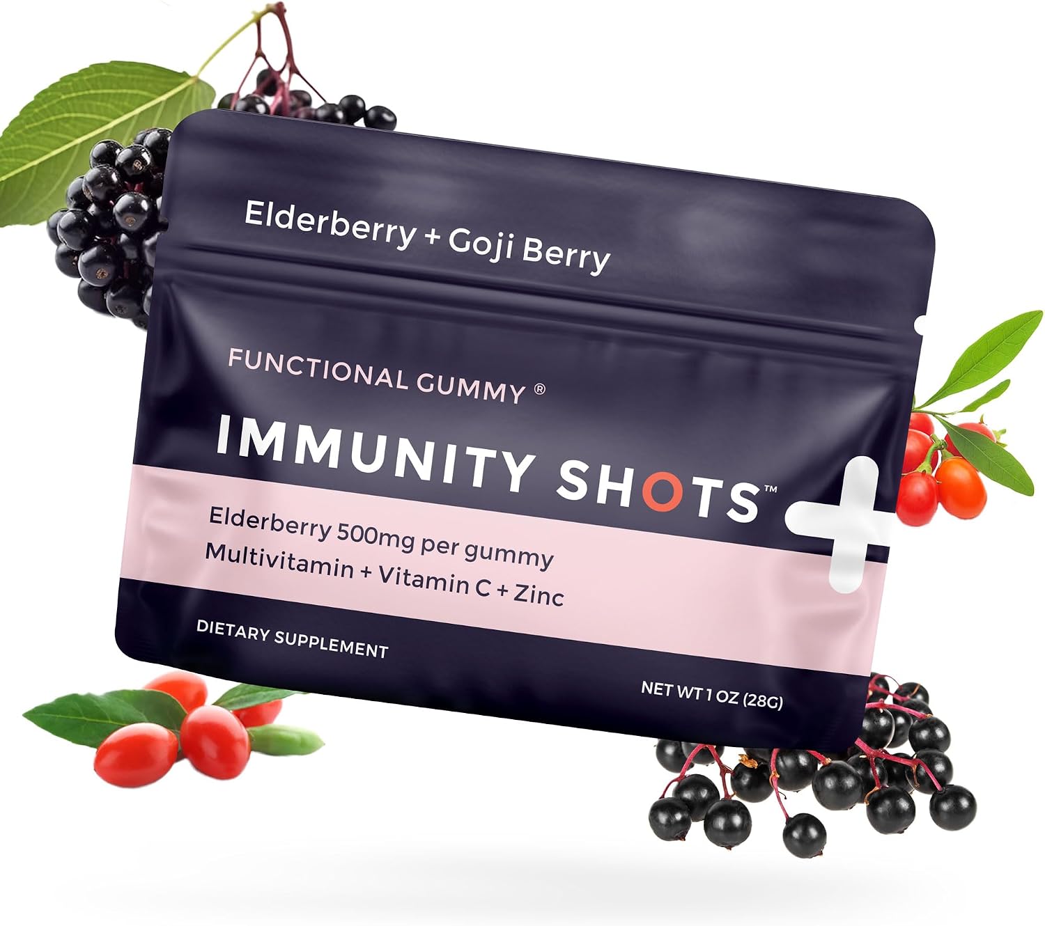 SGC Immunity Shots Elderberry and Goji Berry Multivitamin Gummies (12-Packs, 4 Per Pack) - görsel 1