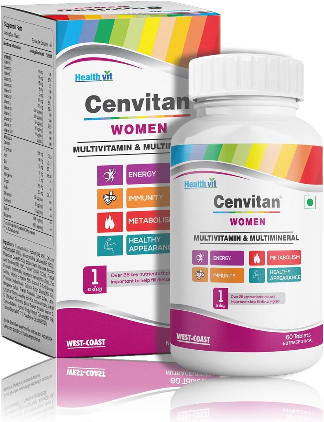 Dharma Healthvit Cenvitan Women's Multivitamin & Multimineral with 26 Nutrients - görsel 1