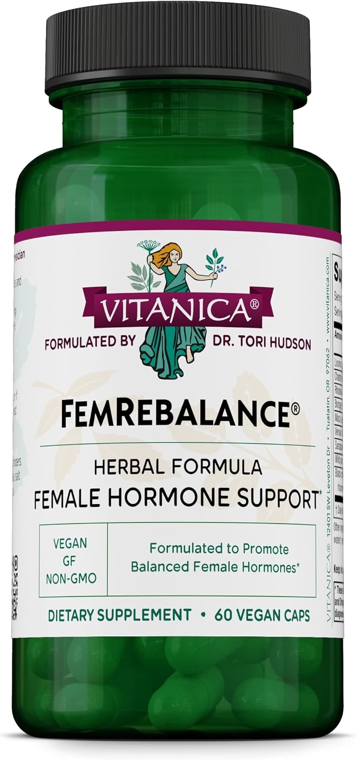 Vitanica FemRebalance, Hormone Balance Support for Women, Vegan, 60 Capsules - görsel 1