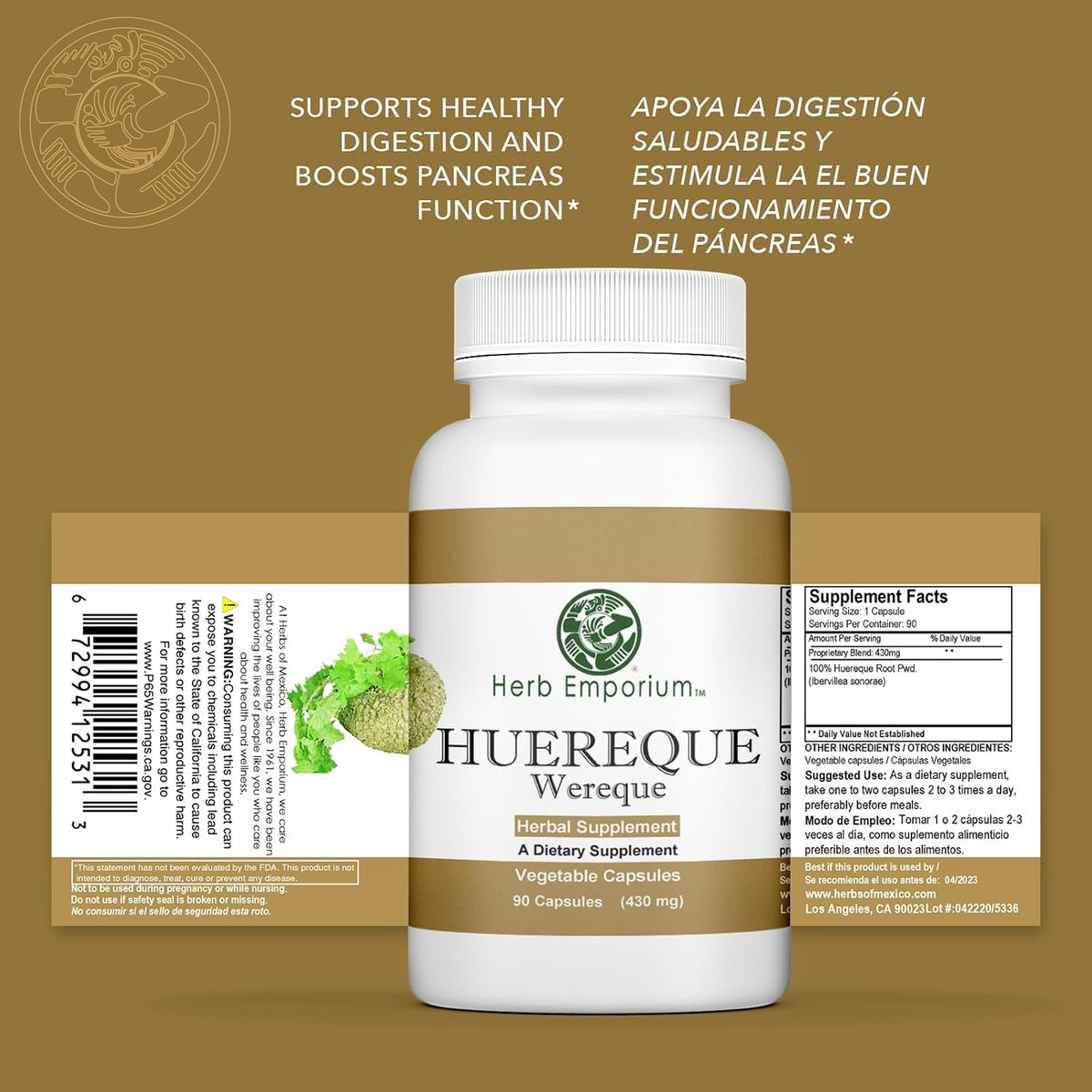 Huereque (Wereque, Wereke) 180 Capsules (950 mg) – 2 Pack - görsel 3