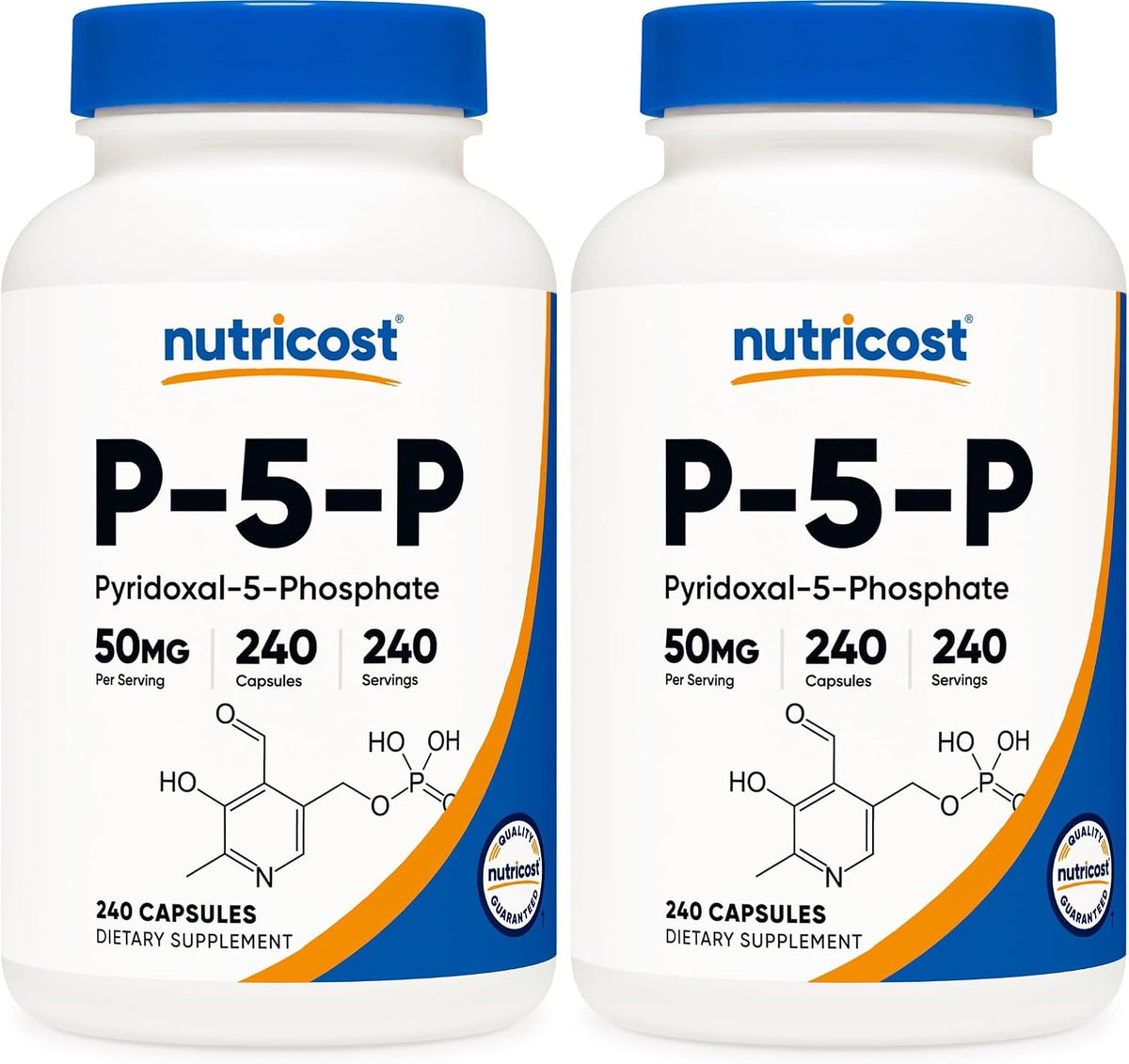 Nutricost P5P (Pyridoxal-5-Phosphate) Vitamin B6 Supplement 50mg, 240 Capsules - görsel 6