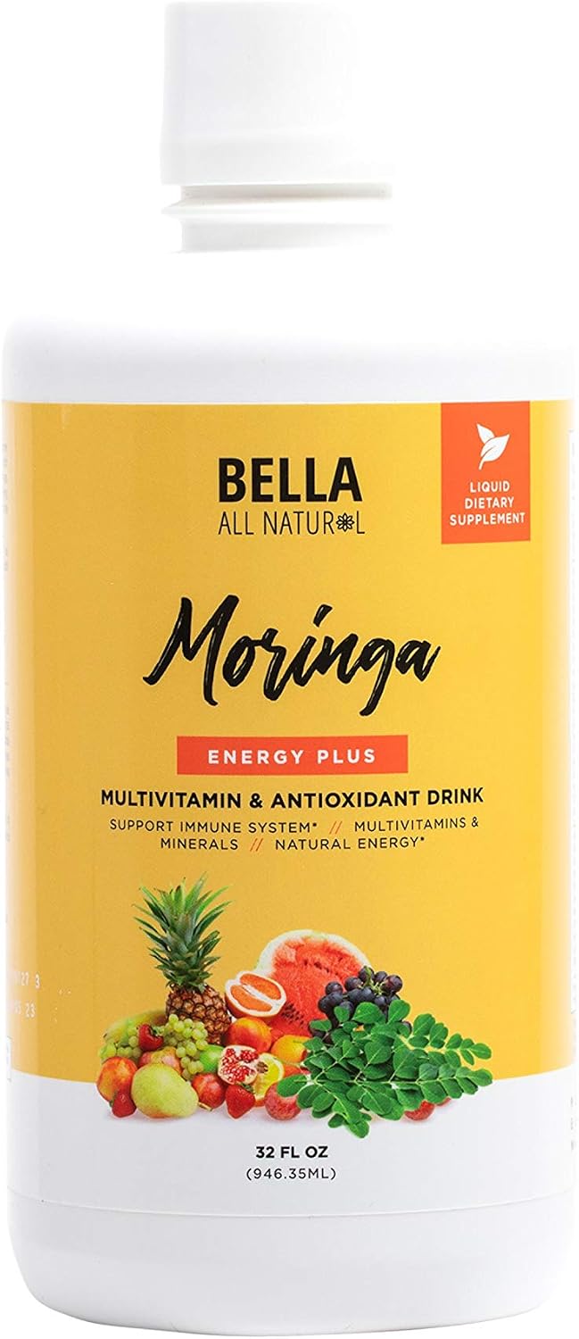 Bella All Natural Moringa Juice Energy Plus - Multivitamin and Antioxidant Drink (32 oz) - görsel 1