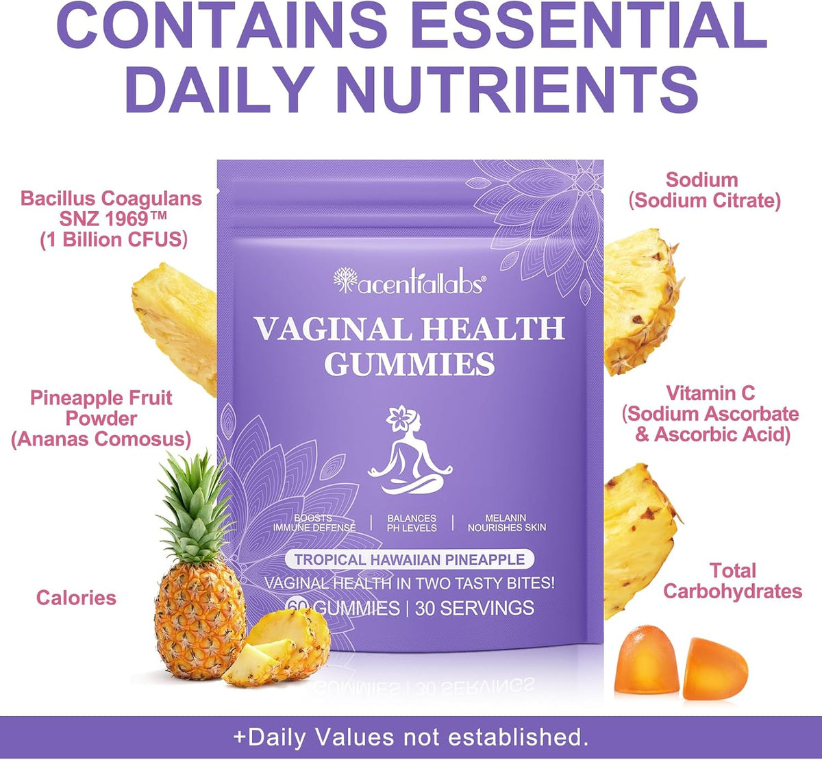 Vital Source Vaginal Probiotics Gummies for Women - pH Balance & Feminine Wellness, 60 Gummies - görsel 6