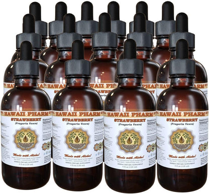 Hawaii Pharm Strawberry (Fragaria vesca) Liquid Extract, 118 ml (Pack of 15)