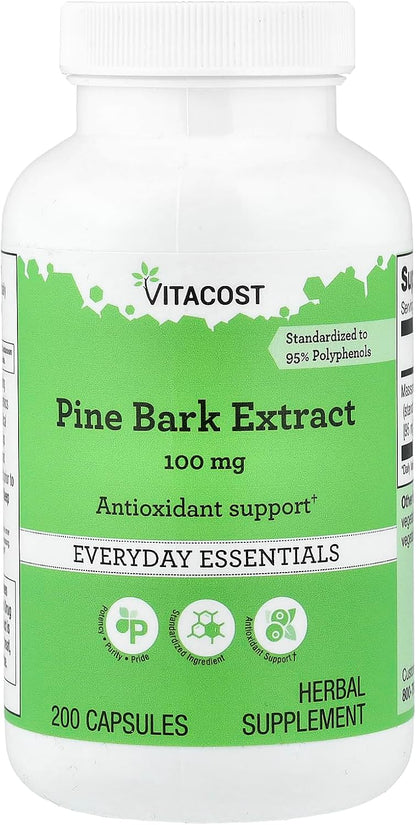 Vitacost Pine Bark Extract, 100 mg, 200 Capsules