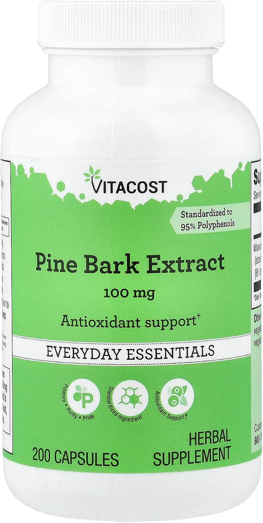 Vitacost Pine Bark Extract, 100 mg, 200 Capsules