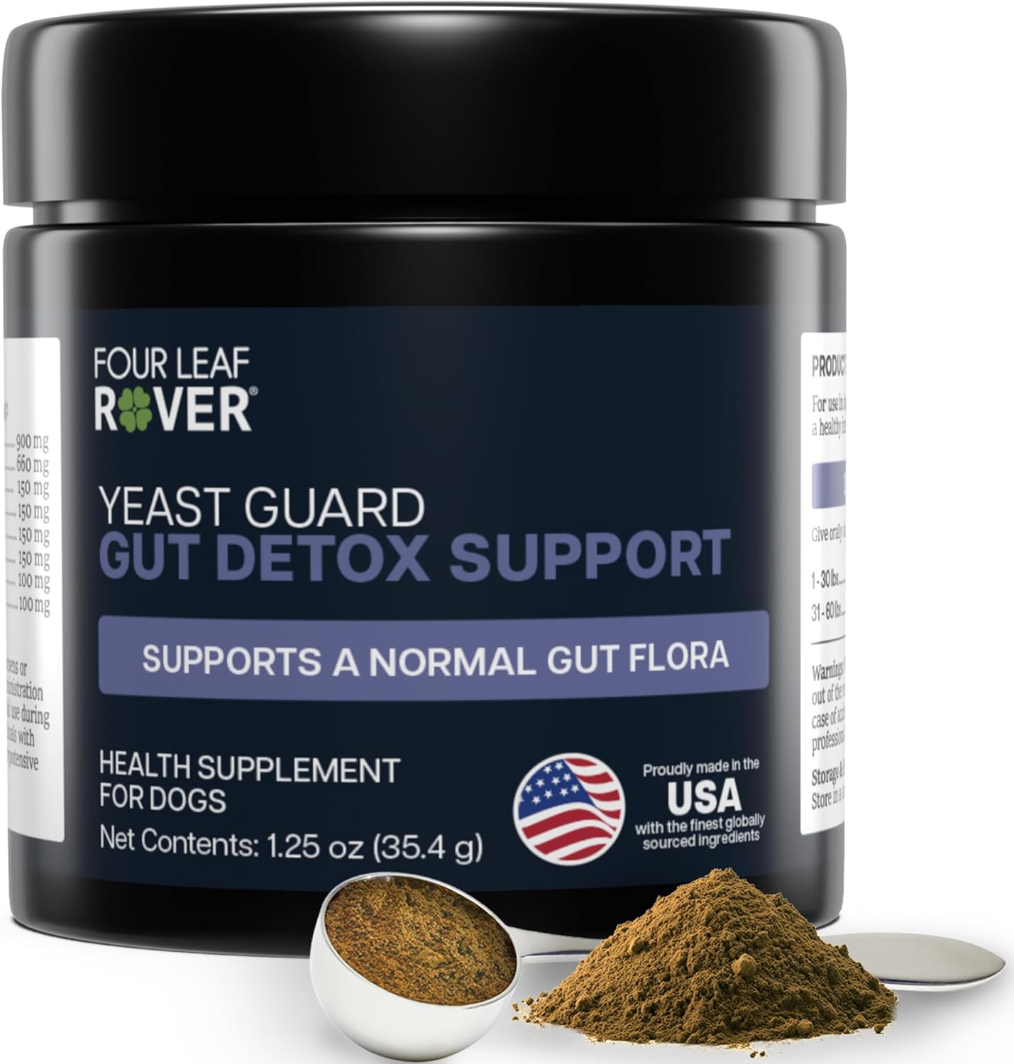 FOUR LEAF ROVER Yeast Guard - Dog Yeast Support for Itchy Skin, Ears & Paws - Veterinary Formulated with Organic Herbs - 30 Day Supply - görsel 1