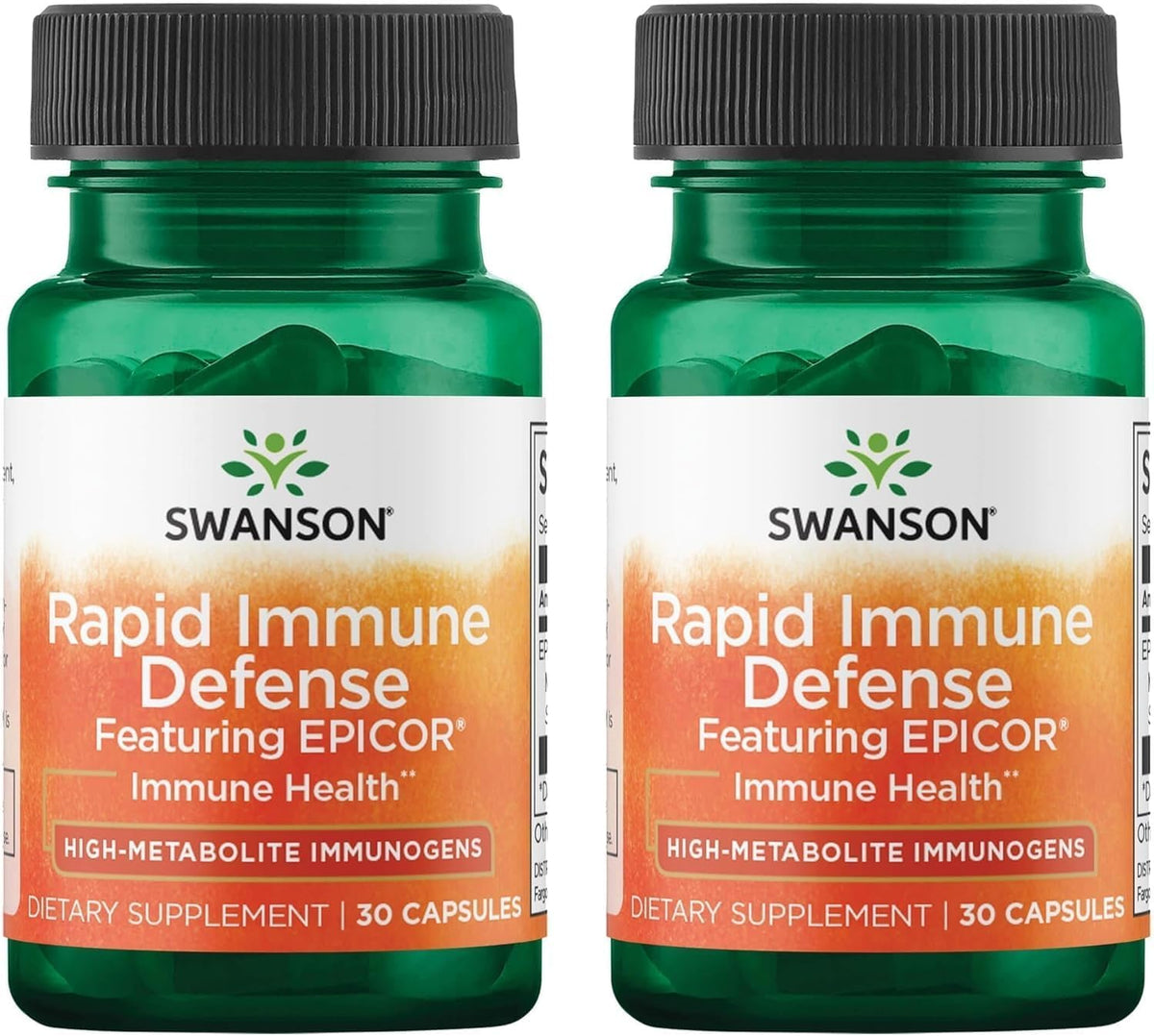 Swanson Rapid Immune Defence Featuring EpiCor 500 mg, 30 Capsules (2-Pack) - görsel 1