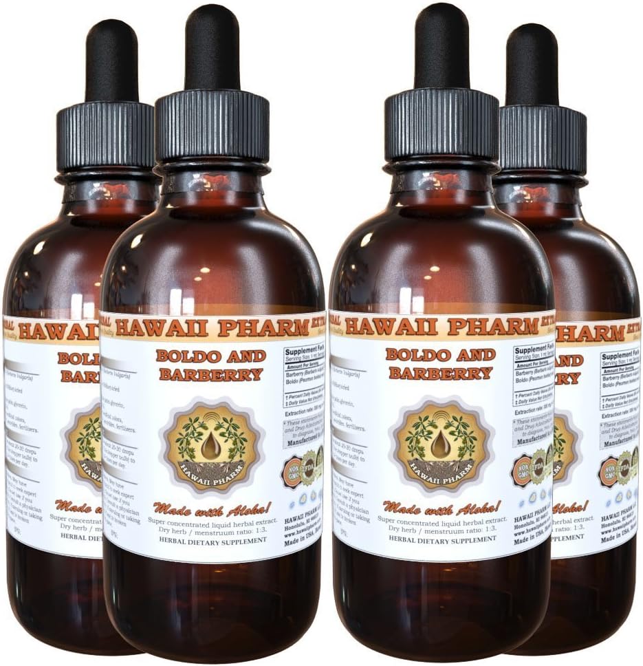 Boldo and Barberry Liquid Extract, Boldo (Peumus boldus) and Barberry (Berberis vulgaris) Tincture Supplement, 2 x 946 ml Unfiltered - görsel 6