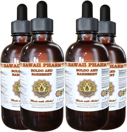 Boldo and Barberry Liquid Extract, Boldo (Peumus boldus) and Barberry (Berberis vulgaris) Tincture Supplement, 2 x 946 ml Unfiltered