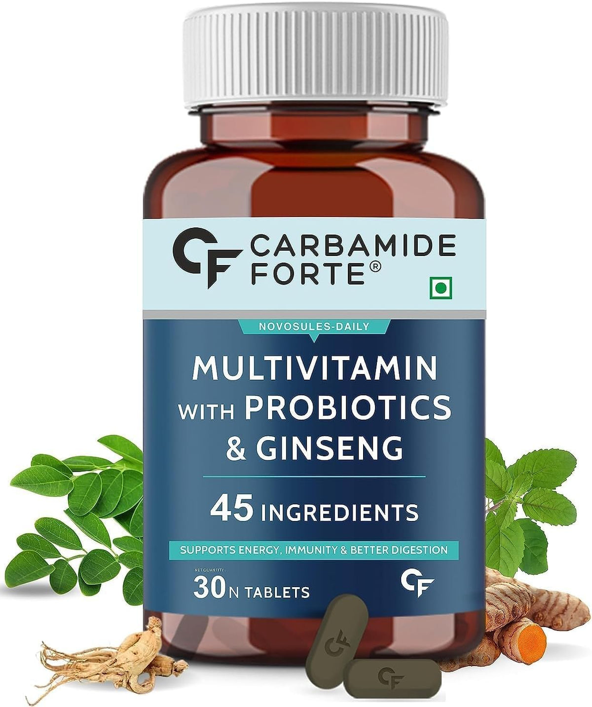 Generic Multivitamin Tablets for Men and Women with Probiotics - 30 Veg Tablets - görsel 1