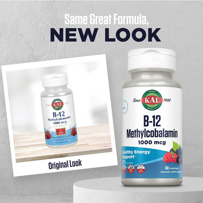 KAL Vitamin B12 Methylcobalamin Lozenges 1000mcg