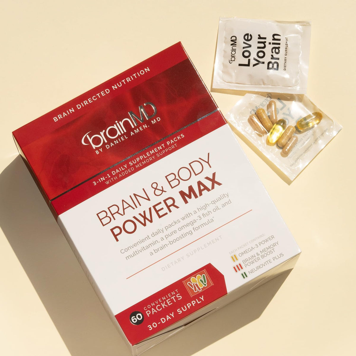 Dr. Amen brainMD Brain & Body Power Max - 420 Capsules - Complete Wellness Support Supplement - görsel 9