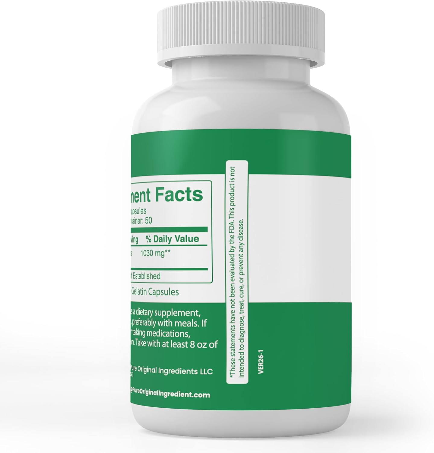 PURE ORIGINAL INGREDIENTS Lion's Mane, 100 Capsules - görsel 3