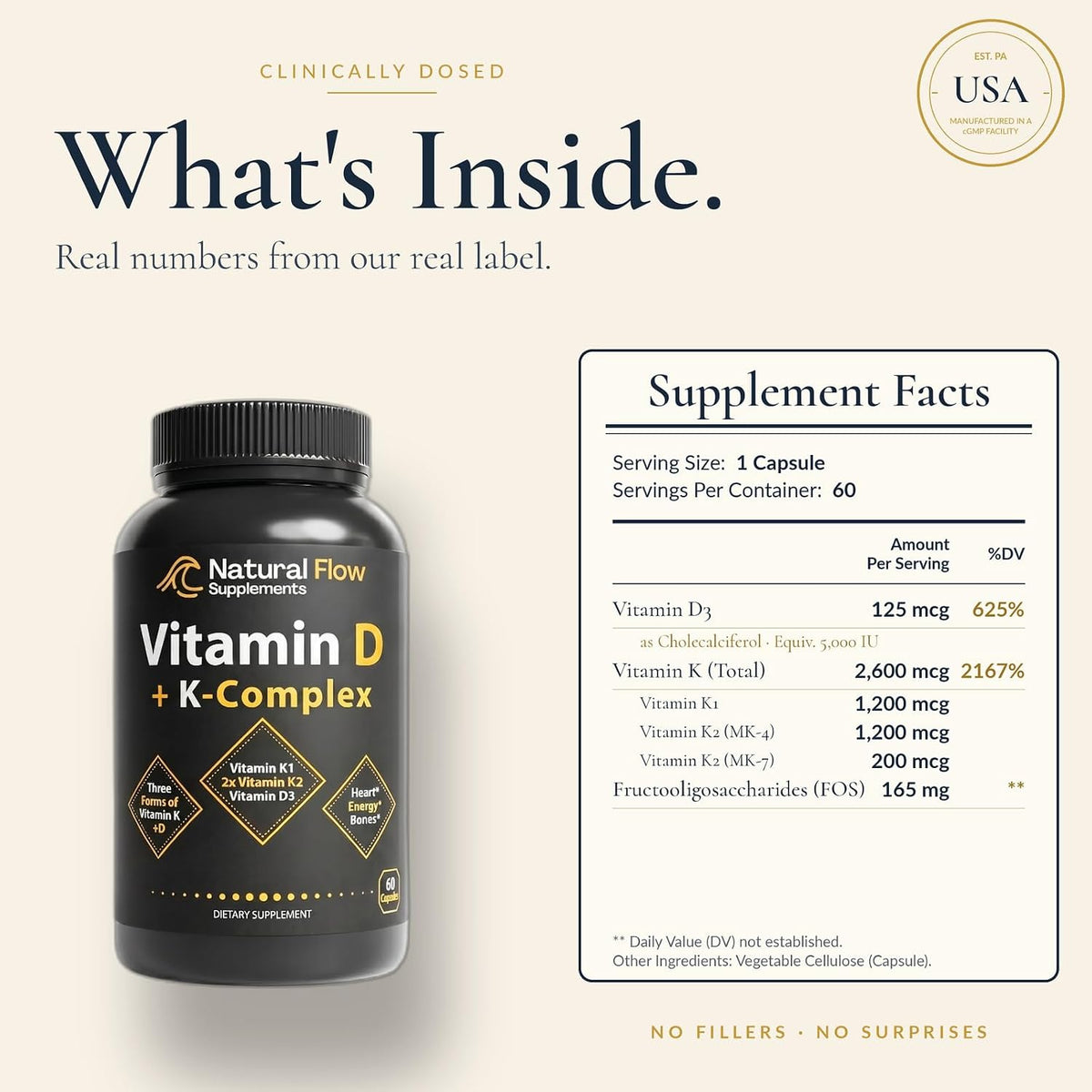 Natural Flow Vitamin D3 with K2 Complex - görsel 2
