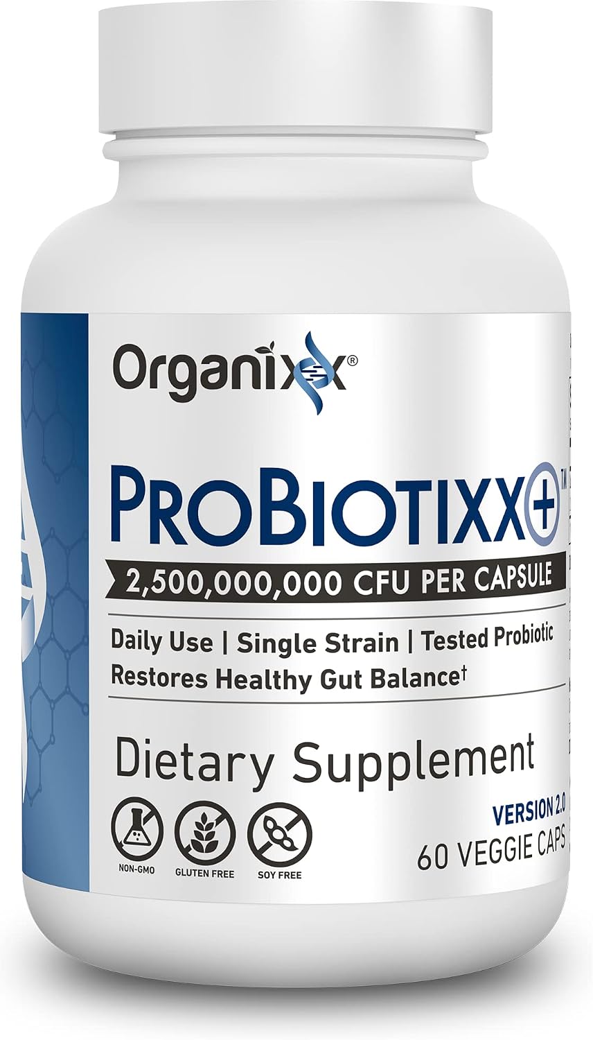 Organixx ProBiotixx+ Probiotic Supplement – Daily Probiotics for Digestive and Immune Health, 2.5 Billion CFU, 60 Vegetarian Capsules - görsel 1