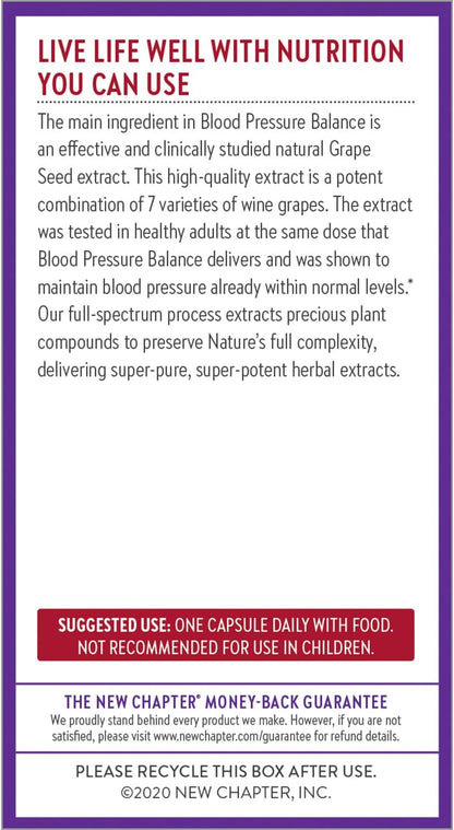 New Chapter Blood Pressure Supplement Take Care