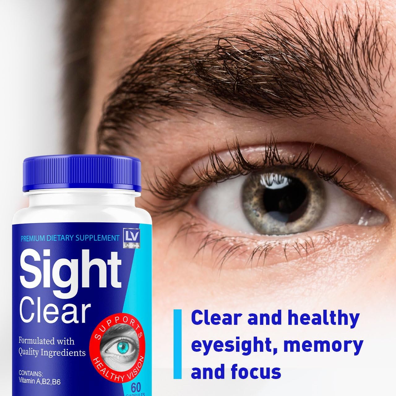 Sight Clear 20/20 Vision Support Supplement for Eyes – 5 Month Supply – Pack of 5 - görsel 5