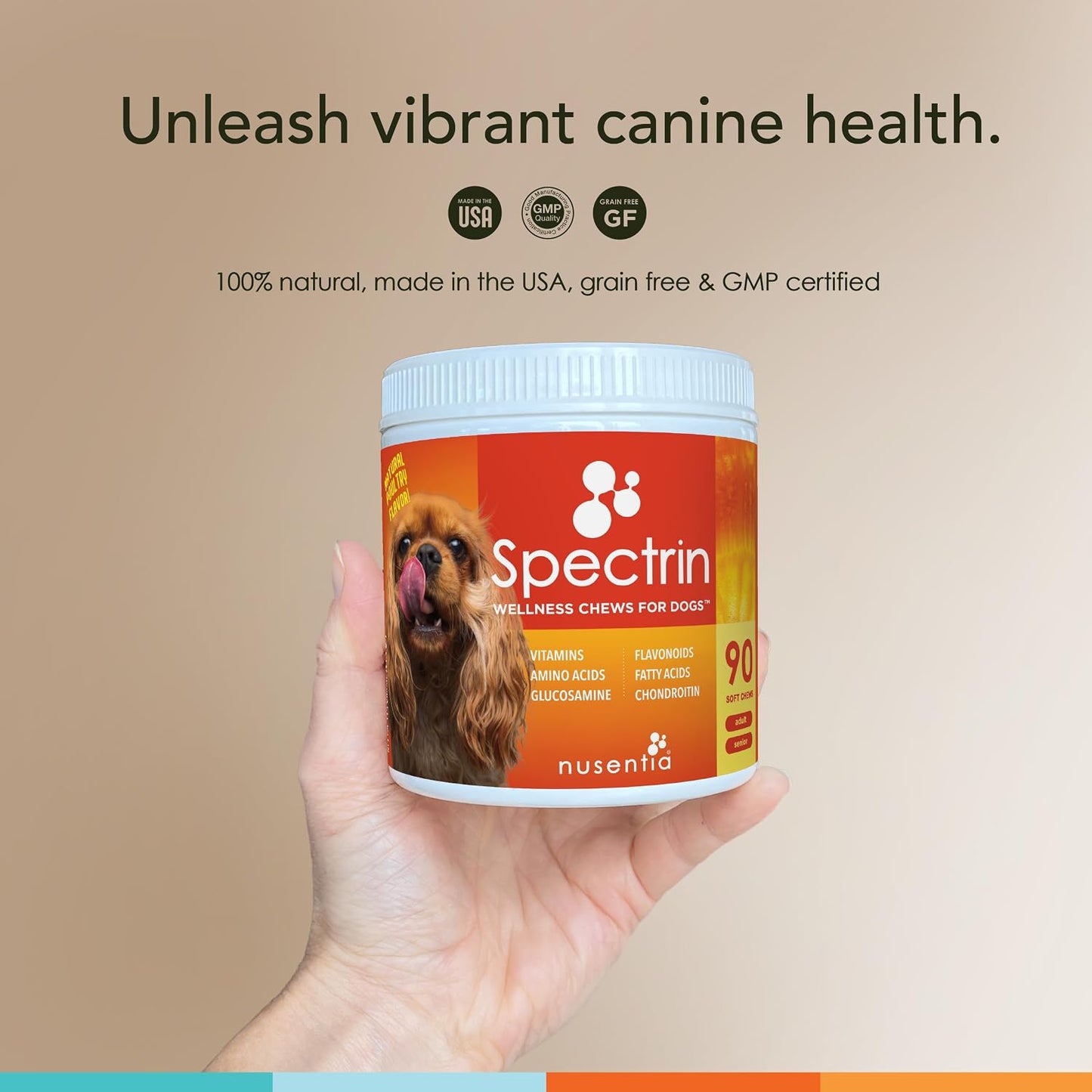 Spectrin Wellness Chews - 8-in-1 Dog Multivitamin with Glucosamine, Chondroitin & Omega-3 (90 Chews) - görsel 4