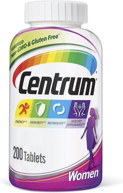 Centrum Women Multivitamin / Multimineral Food Supplement Tablet, Vitamin D3 (200 Count)