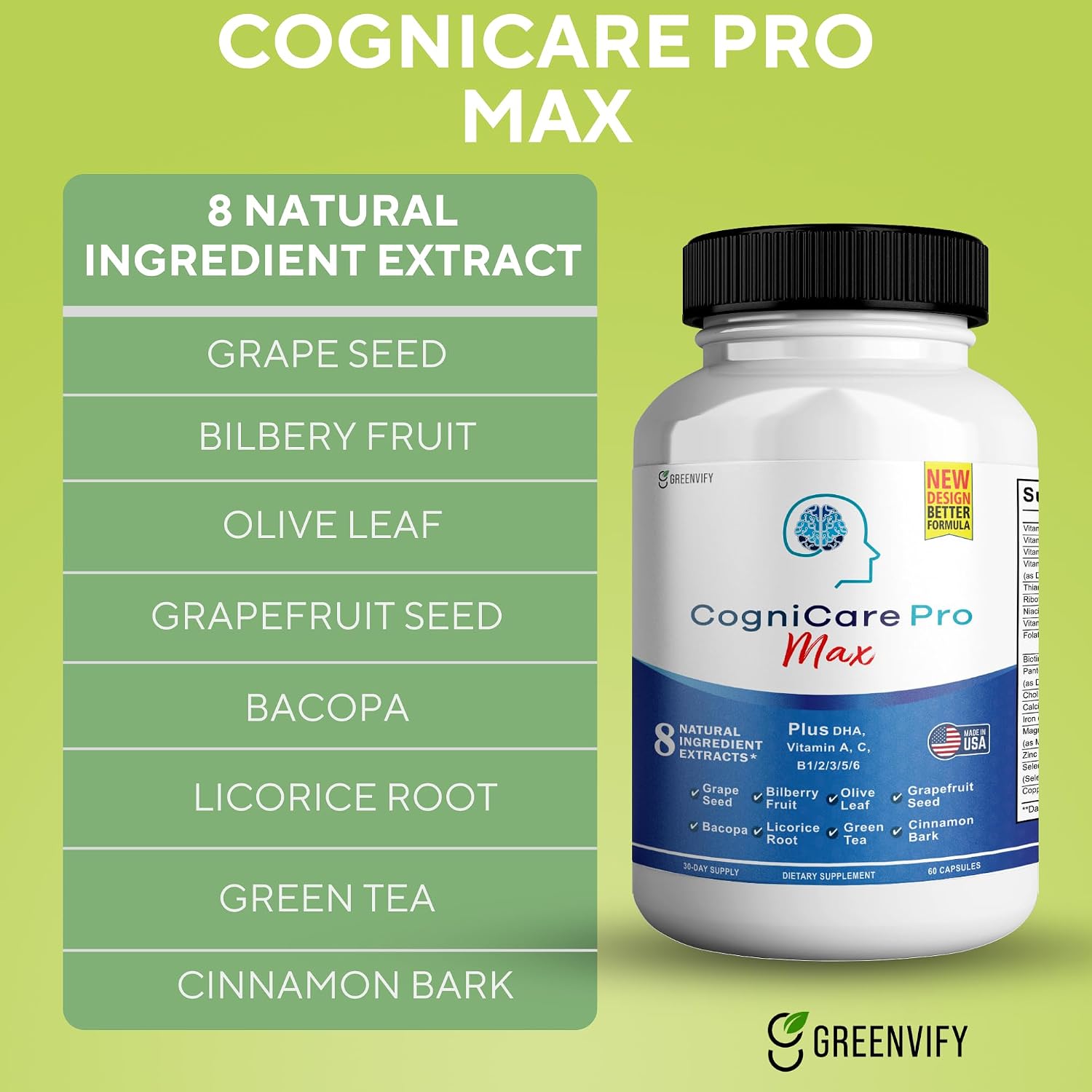 Cognicare Pro Max Brain Support Supplement - Memory & Focus - 60 Capsules - görsel 6