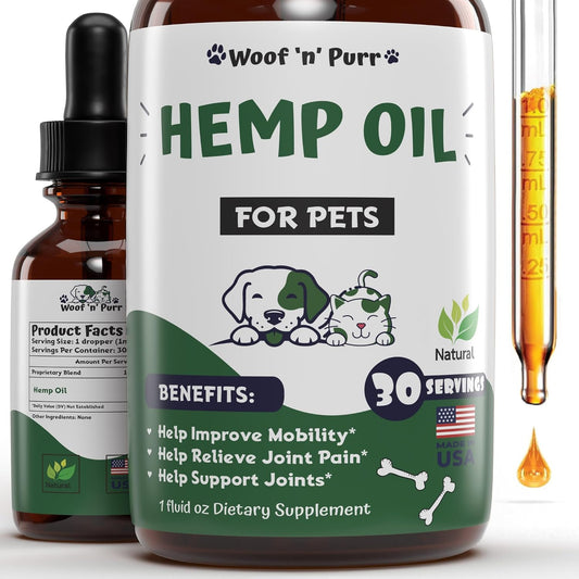 Woof 'n' Purr Hemp Oil for Dogs & Cats - 30 ml