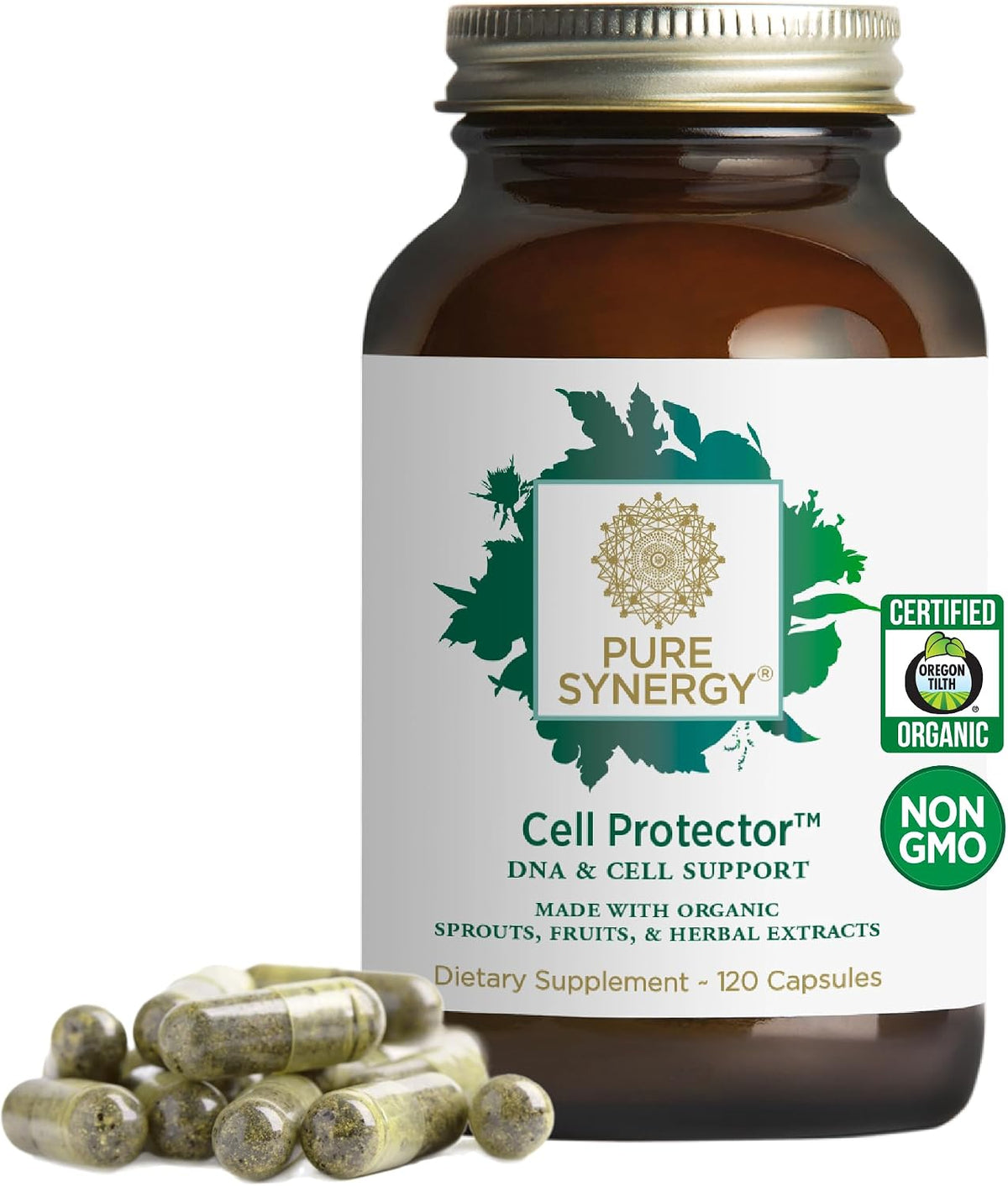 PURE SYNERGY Cell Protector | Cellular Health Supplement | Selenium & Organic Cruciferous Vegetables | Antioxidant & Immune Support | 120 Capsules - görsel 1