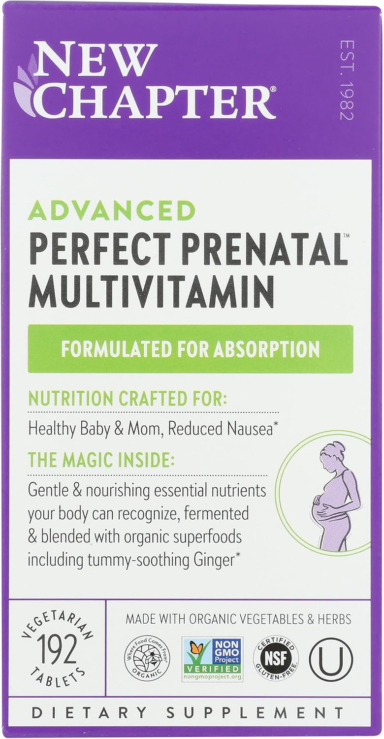 New Chapter Organic Perfect Prenatal Multivitamin, 192 Tablets - görsel 1