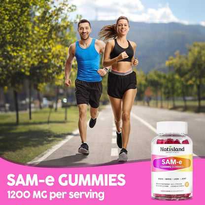 SAM-e with L-Tyrosine Gummies, Methylated B-Vitamin Complex & NAC - 60 Gummies