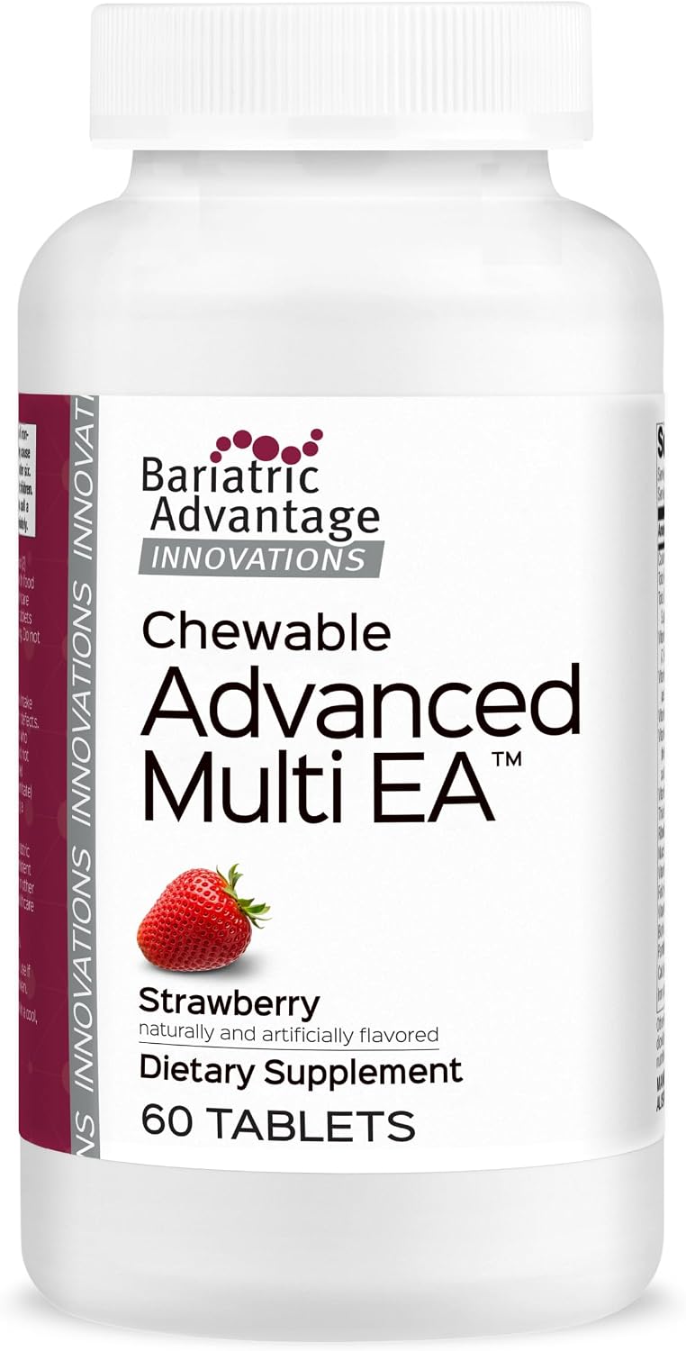Bariatric Advantage Chewable Advanced Multi EA - High Potency Daily Multivitamin with Iron for Bariatric Surgery Patients - Strawberry Flavour - 60 Count - görsel 1