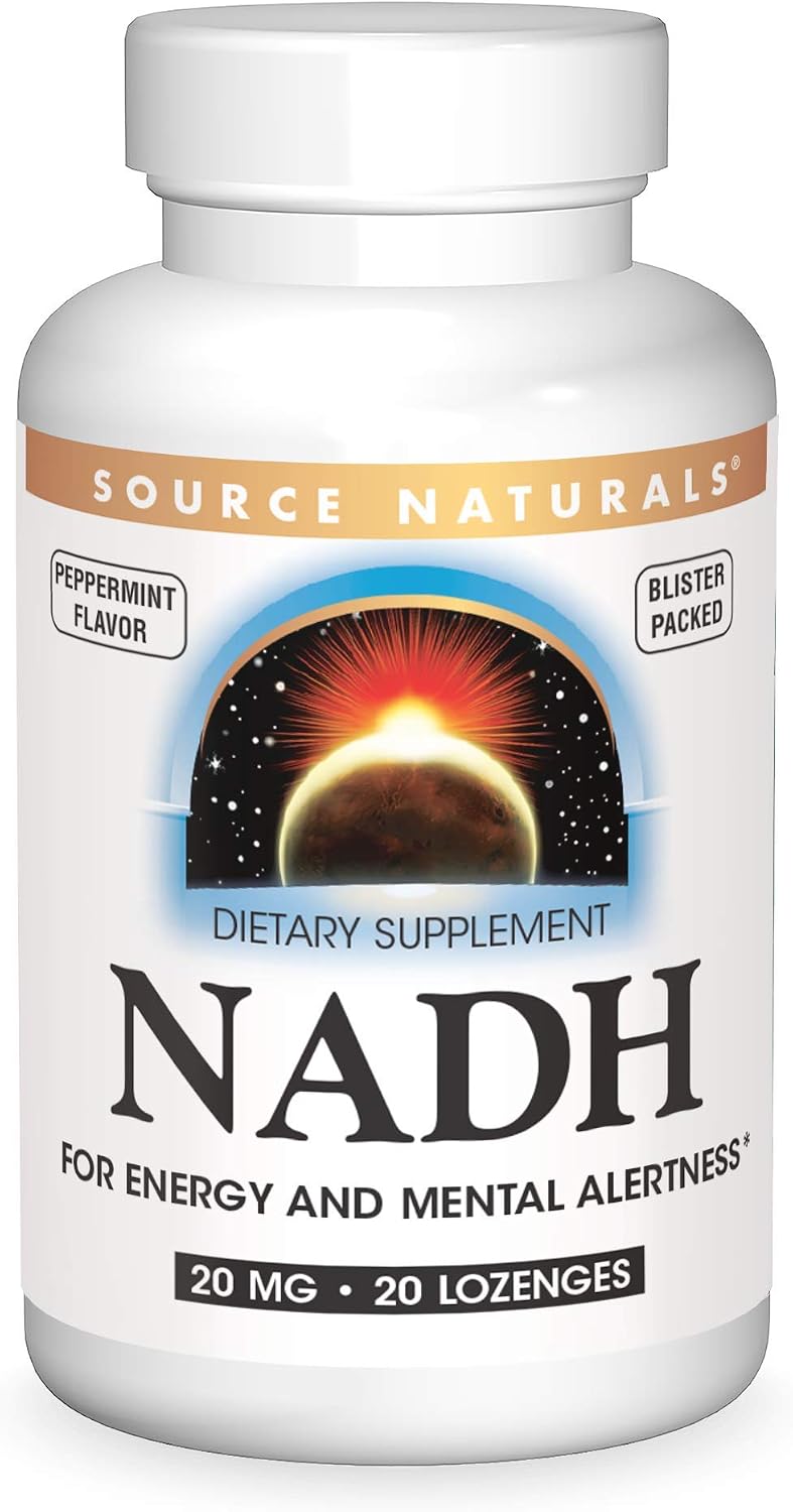 Source Naturals NADH 20mg Lozenges – Energy and Mental Alertness* - görsel 1