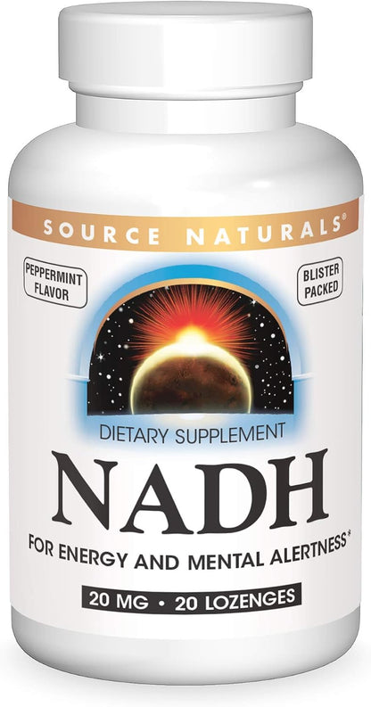 Source Naturals NADH 20mg Lozenges – Energy and Mental Alertness*