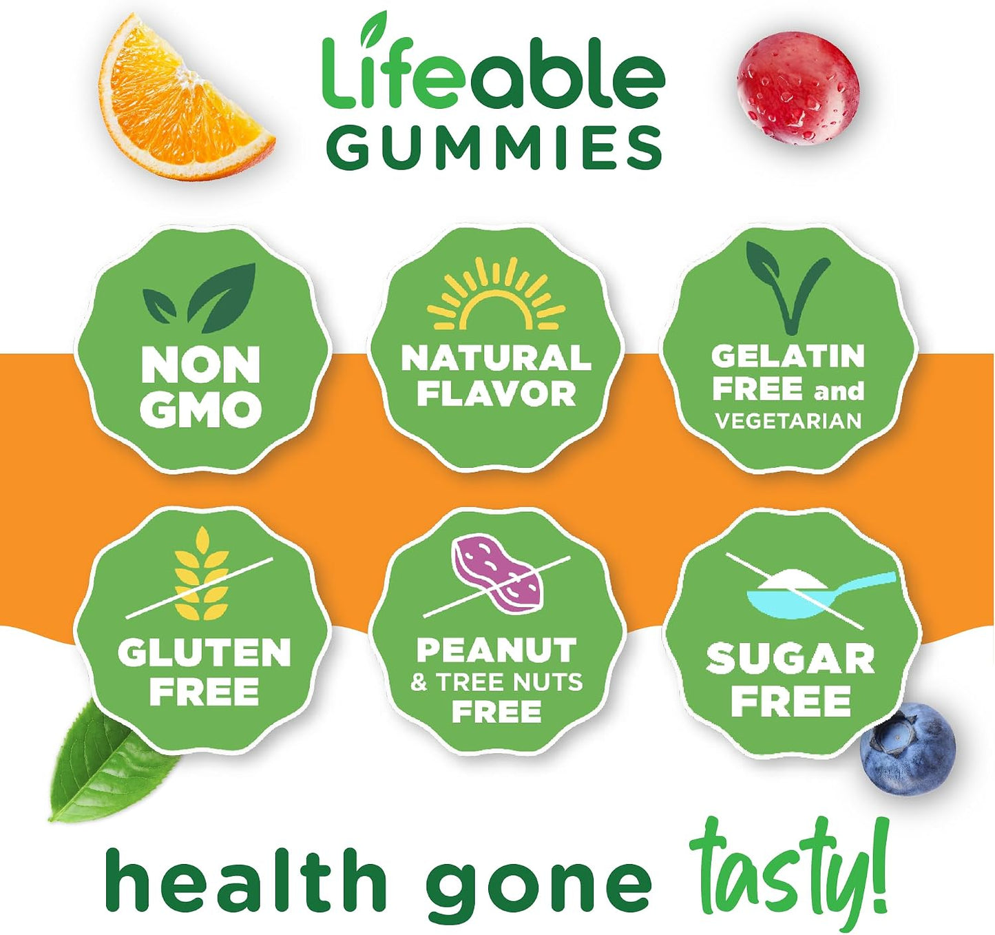 Lifeable Sugar-Free Biotin Gummies - 5000µg Vitamin B7 for Hair, Skin & Nail Health - 90 Gummies - görsel 4