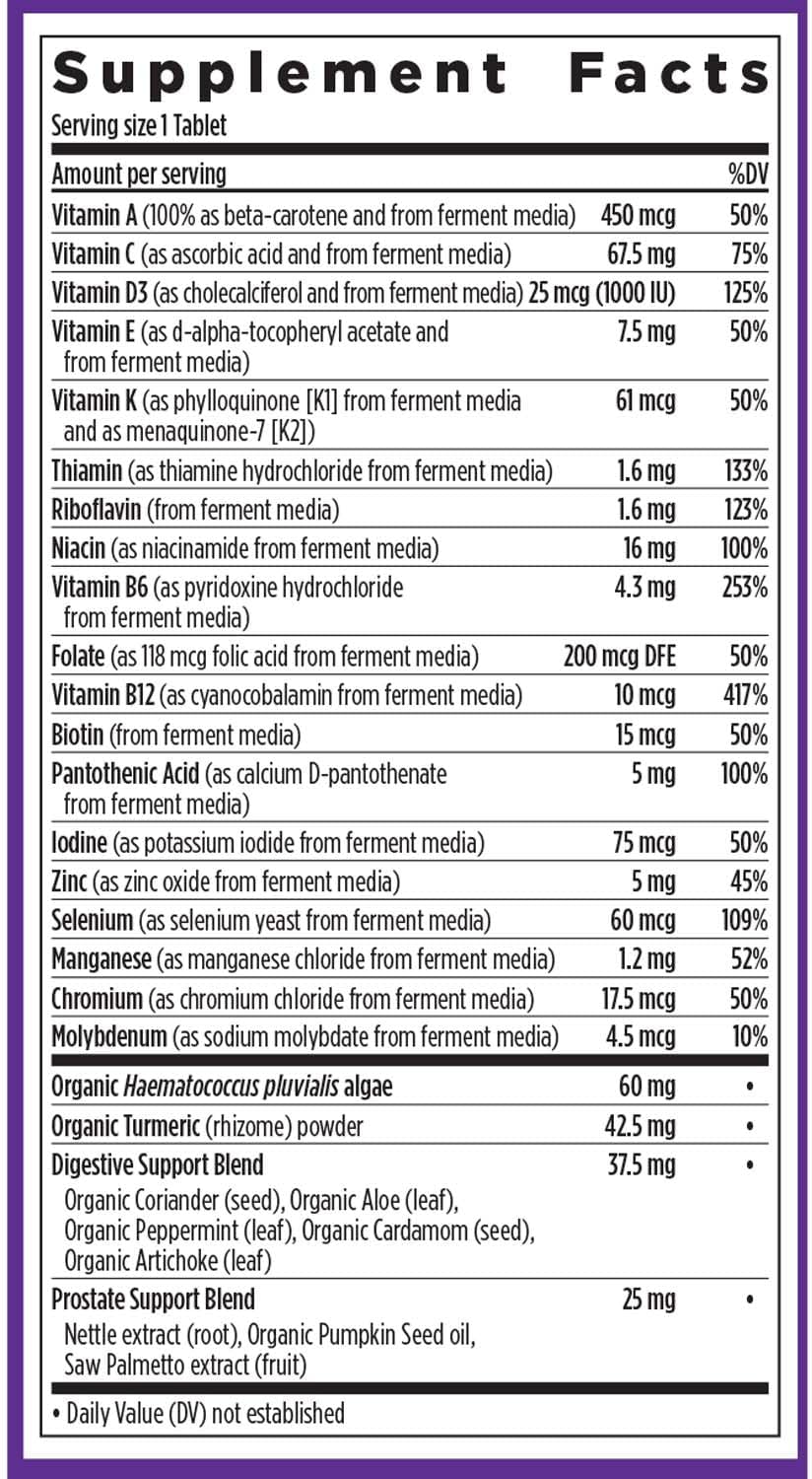 New Chapter One Daily Every Man's Multivitamin 55+ - 96 Tablets - görsel 6