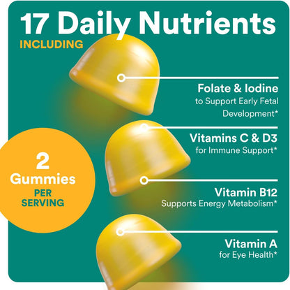 SmartyPants Prenatal Vitamin Gummies – 60 Gummies (30-Day Supply)