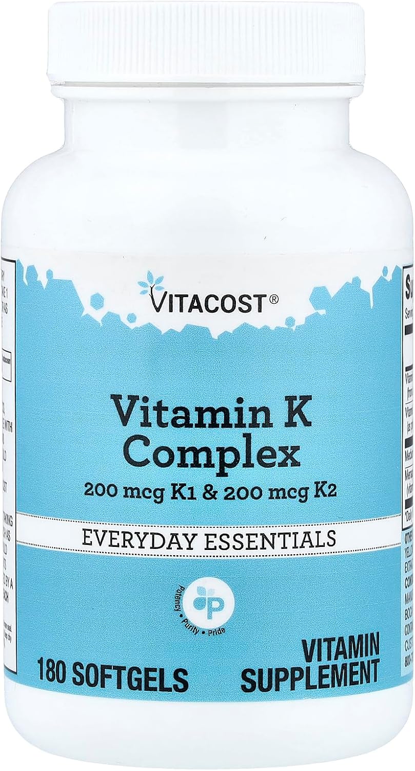 Vitacost Vitamin K Complex, 180 Softgel Capsules - görsel 1