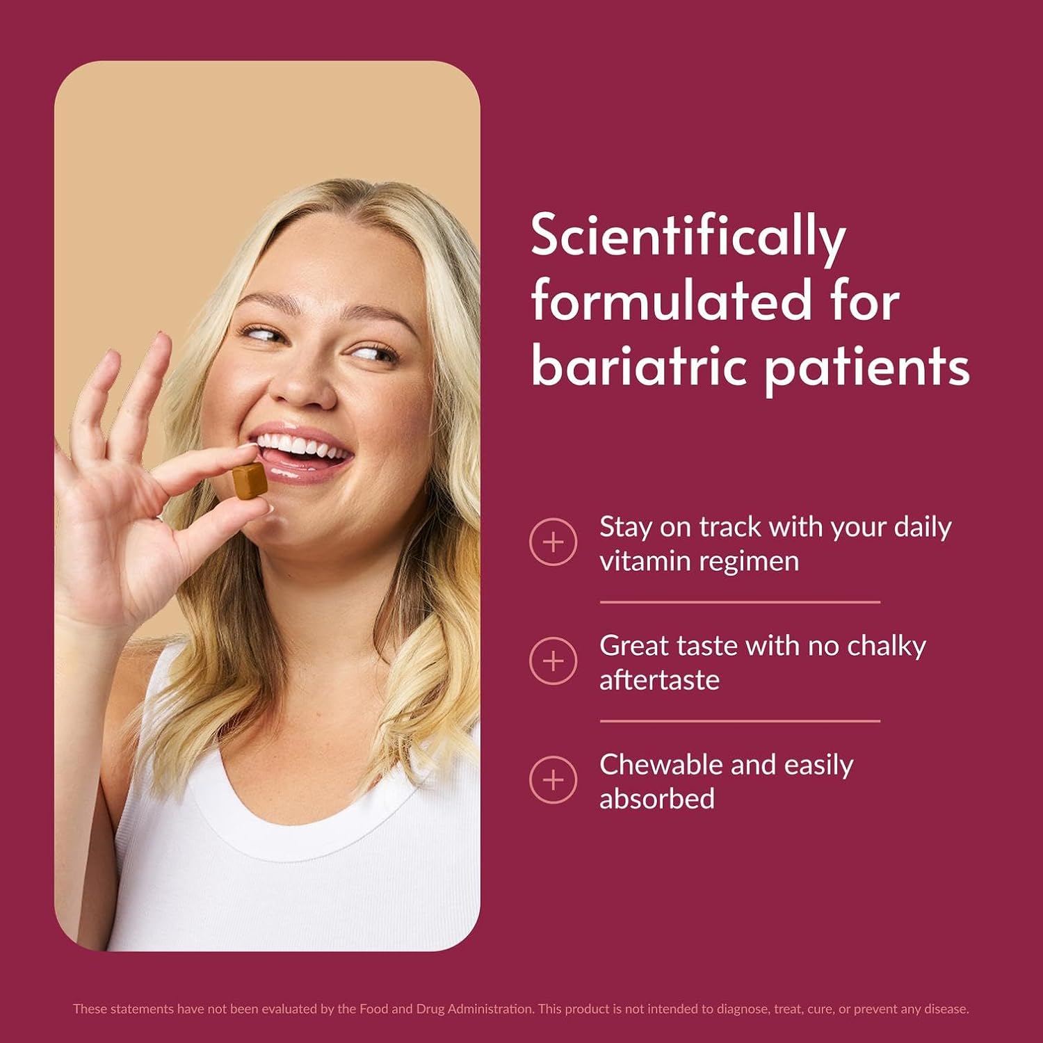 Bariatric Advantage Multi Chewy Bite - Soft Chew Multivitamin for Bariatric Surgery Patients - Assorted Fruit Flavour - 60 Count - görsel 2