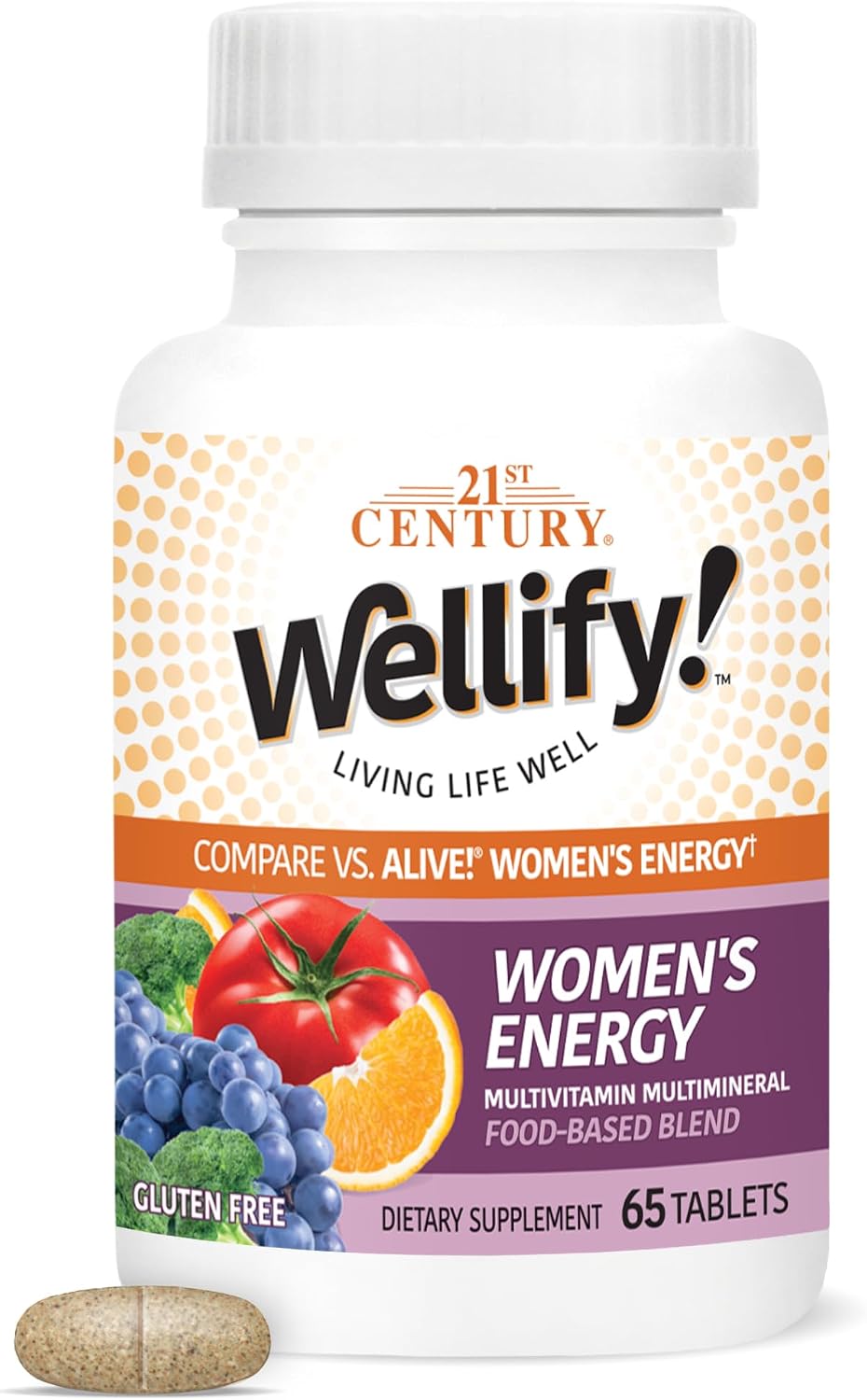 21st Century Wellify Women's Energy Multivitamins with Minerals, 65 Tablets - görsel 1