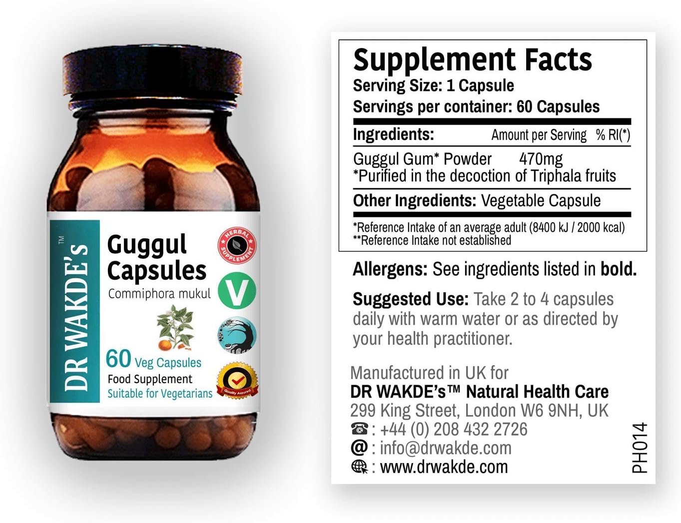 DR WAKDE'S Guggul Capsules (Mukul Myrrh) - 60 Vegan Capsules - görsel 1