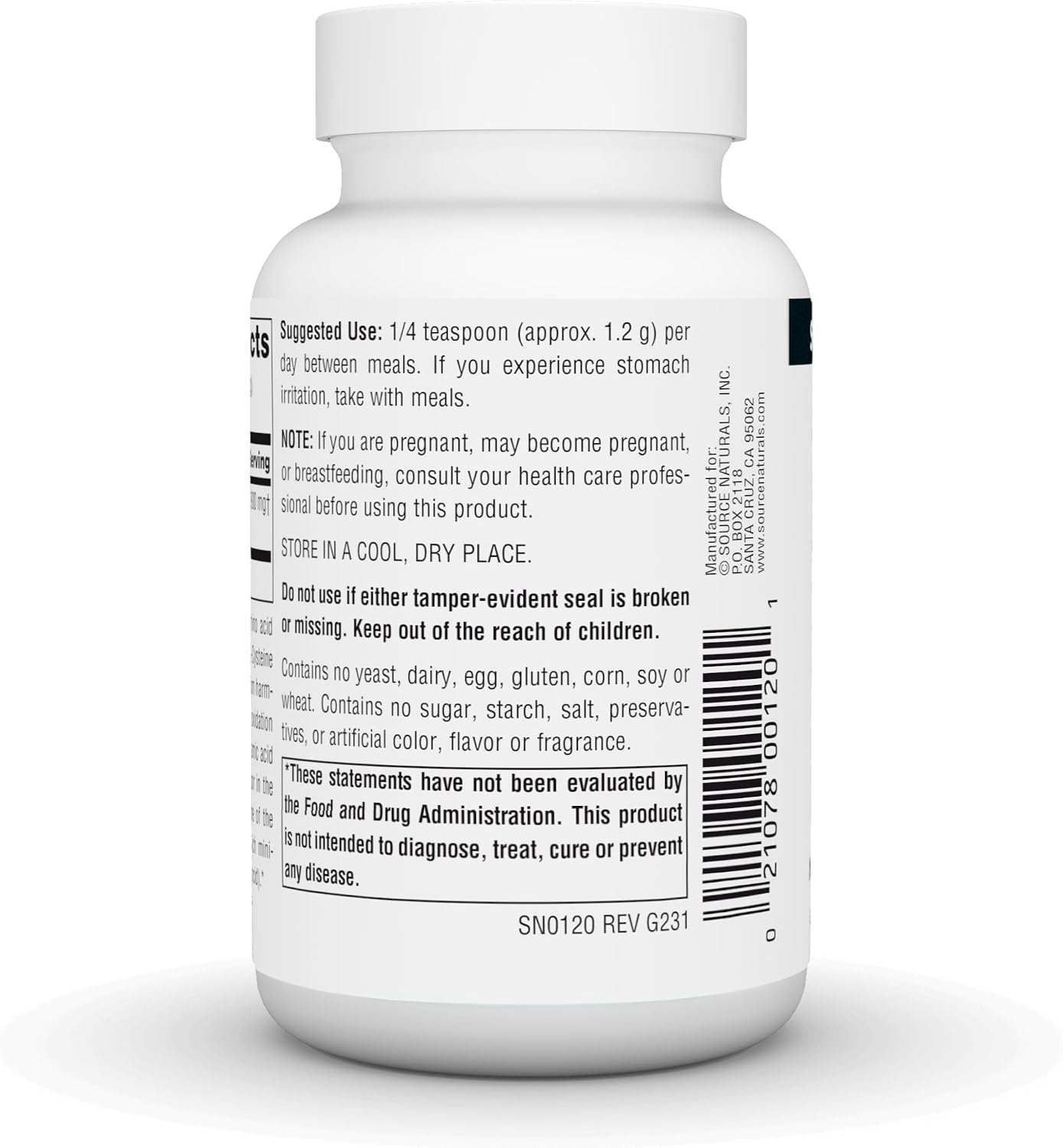 Source Naturals L-Cysteine Free-Form Powder - 100 Grams - görsel 3