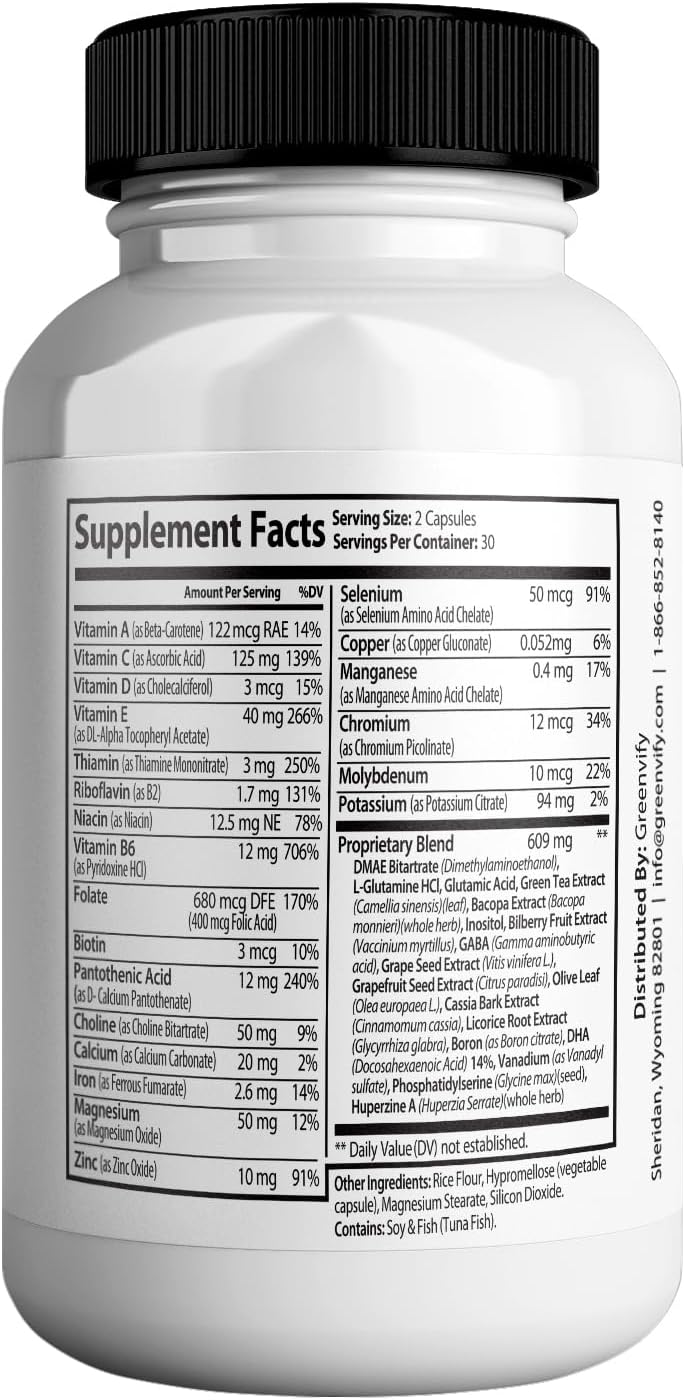 NeuroVife Gold Max Nootropic Formula – Cognitive Focus and Clarity Complex, 60 Capsules - görsel 3
