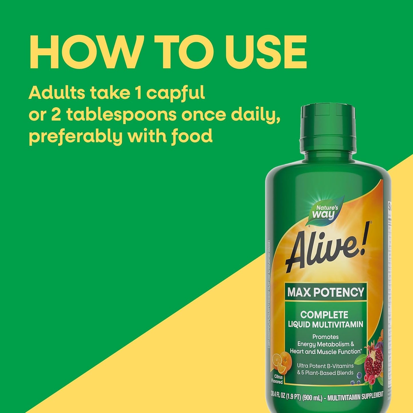 Nature's Way Alive! Max Potency Complete Liquid Multivitamin, 900 ml - görsel 5