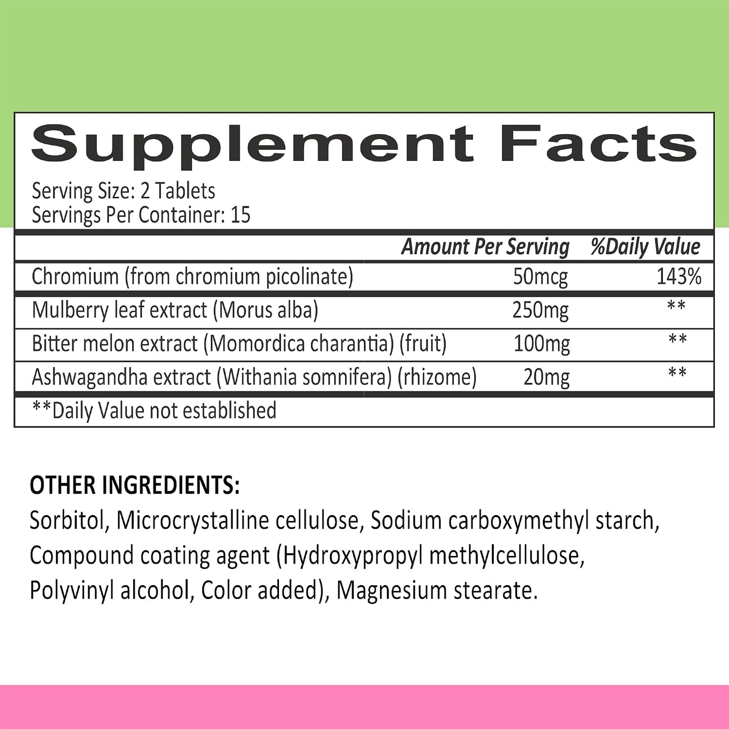 NiceTop Metabolic Activator with Mulberry Leaf Extract, Vitamin C, PQQ - 30 Tablets - görsel 2