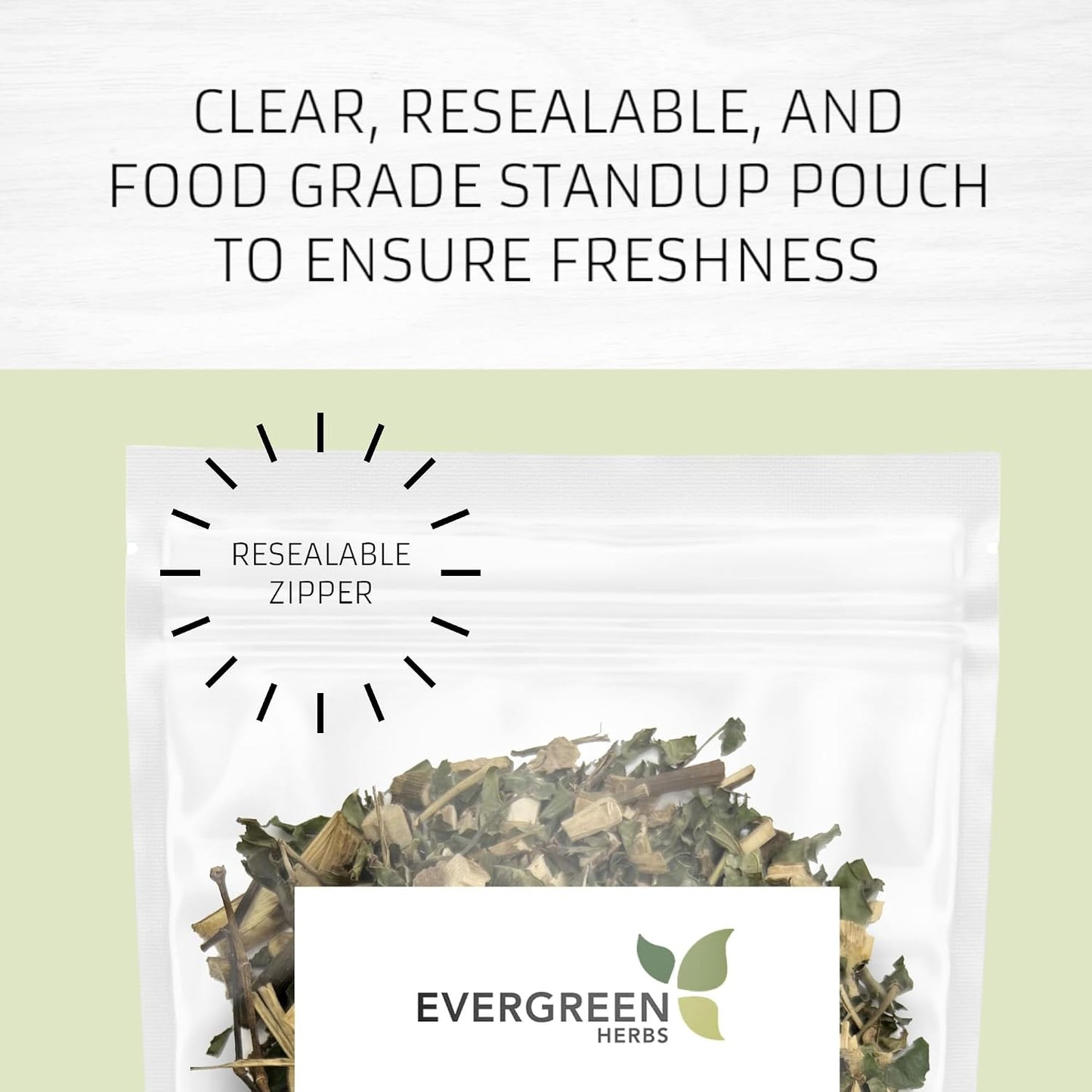 Evergreen Herbs Mugwort Herb, Estafiate (Mugwort) 227 g - Resealable Stand Up Pouch - görsel 2