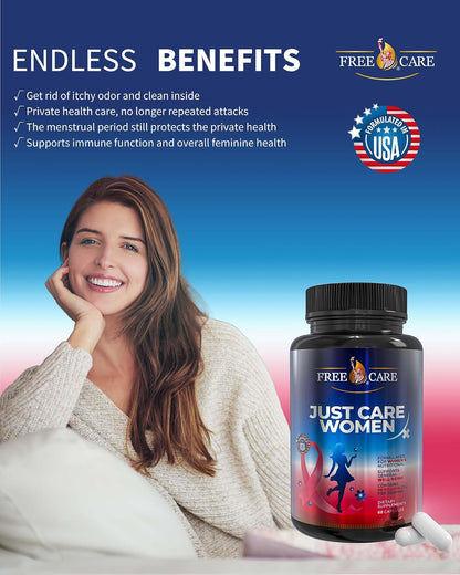Probiotics for Women - 50 Billion CFU, 8 Strains, with Cranberry Extract, Prebiotics & Selenium, Gluten- and Dairy-Free, 60 Capsules