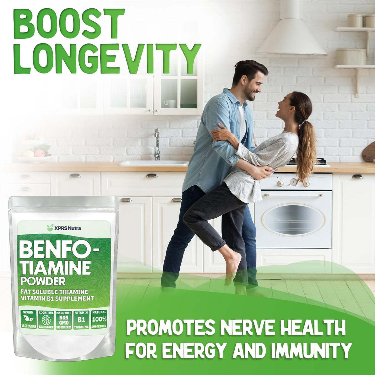 XPRS Nutra Benfotiamine Powder (Thiamine) - Fat-Soluble Vitamin B1 Supplement, 7 g - görsel 2