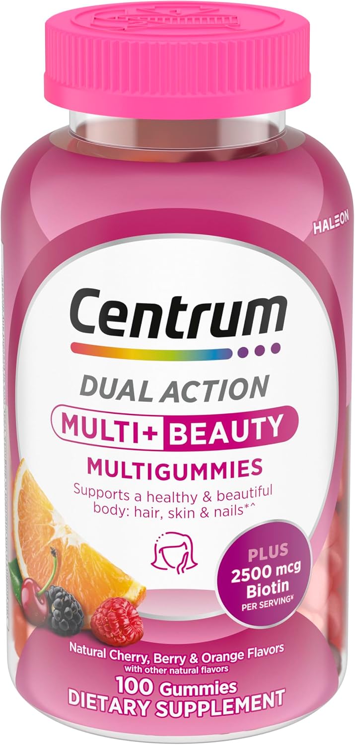 Centrum MultiGummies Multi+ Beauty Dual Action Gummy Multivitamin, 100 Count - görsel 1