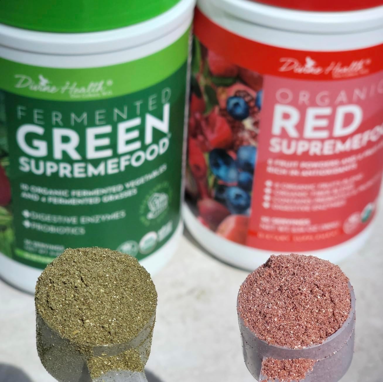 Divine Health Dr. Colbert MD Superfood Package – Green Supremefood & Red Supremefood, 30 Servings - görsel 1