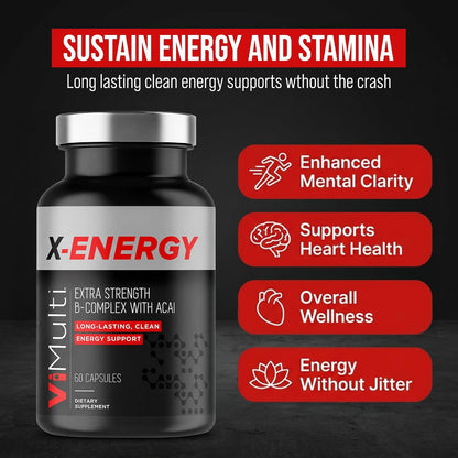 ViMulti X-Energy Vitamin B Complex Capsules - 60 Capsules