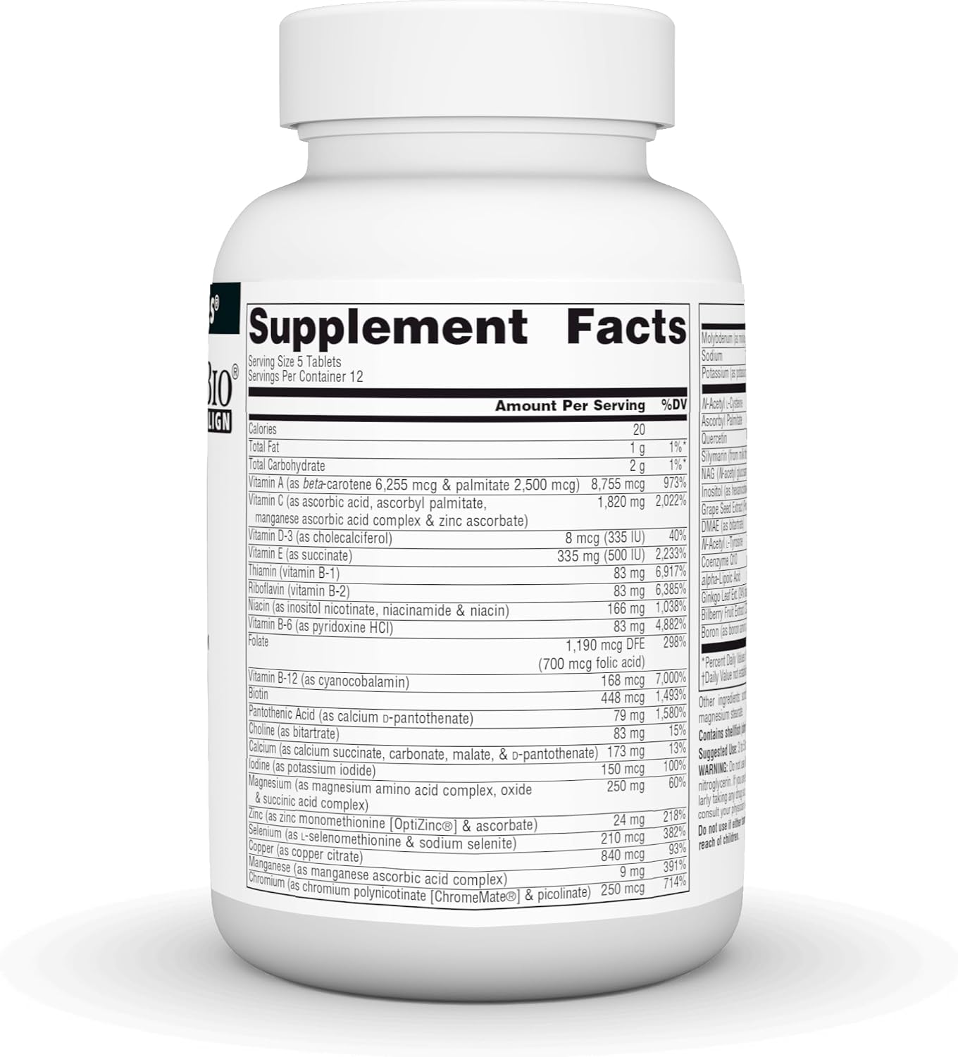Source Naturals Elan Vital Multiple Vitamin - Comprehensive Multi-Nutrient Formula for Whole Body Support - 60 Tablets - görsel 3